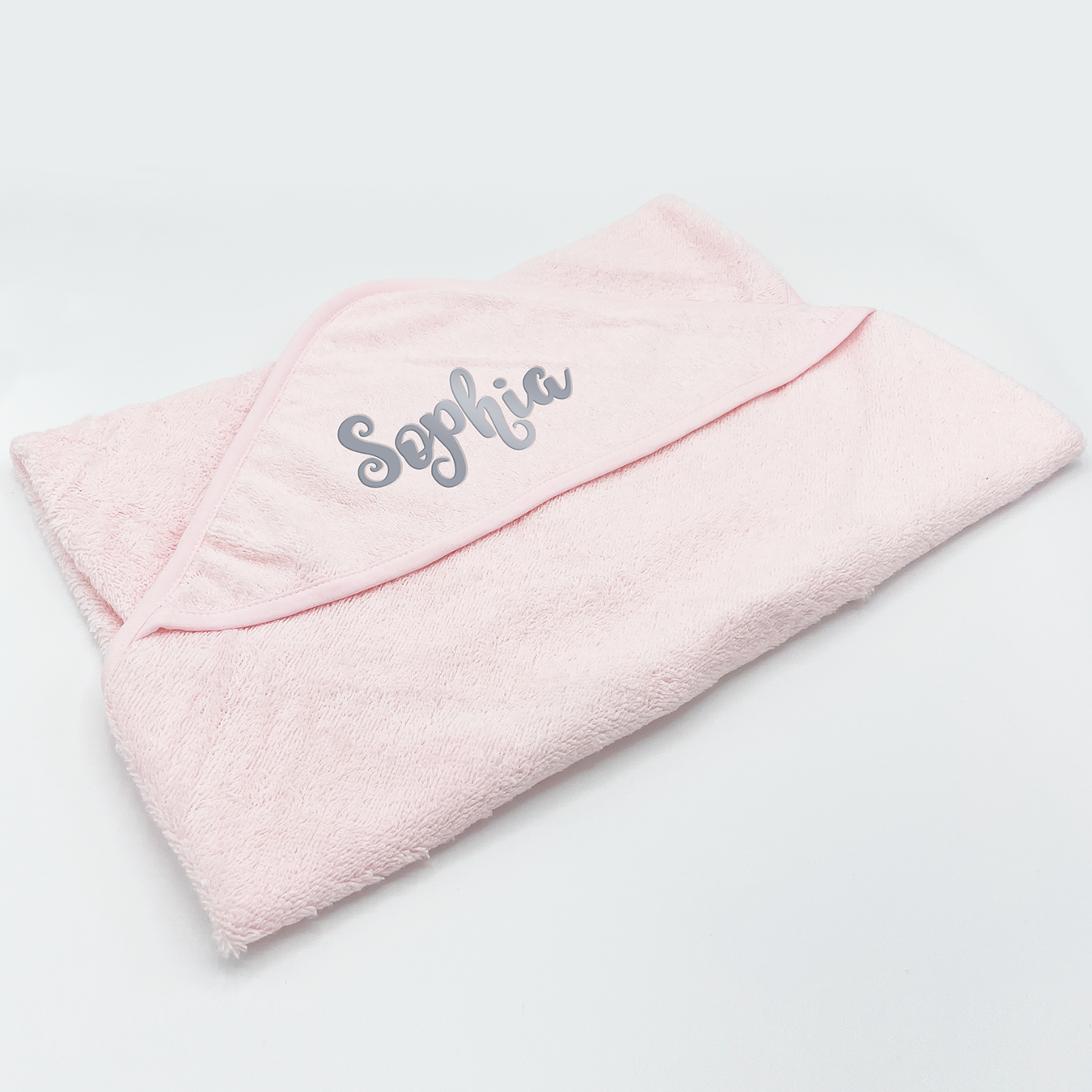 Pink hooded towel