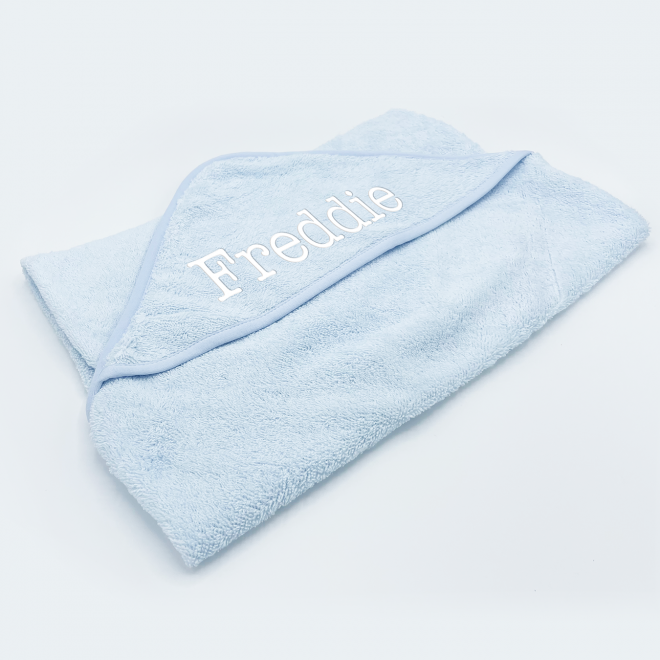 Baby Hooded Towel – Plain – Blue