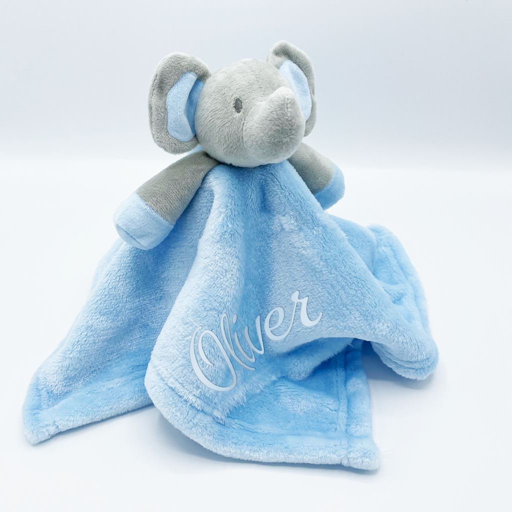 Baby Novelty Elephant Comforter- Blue