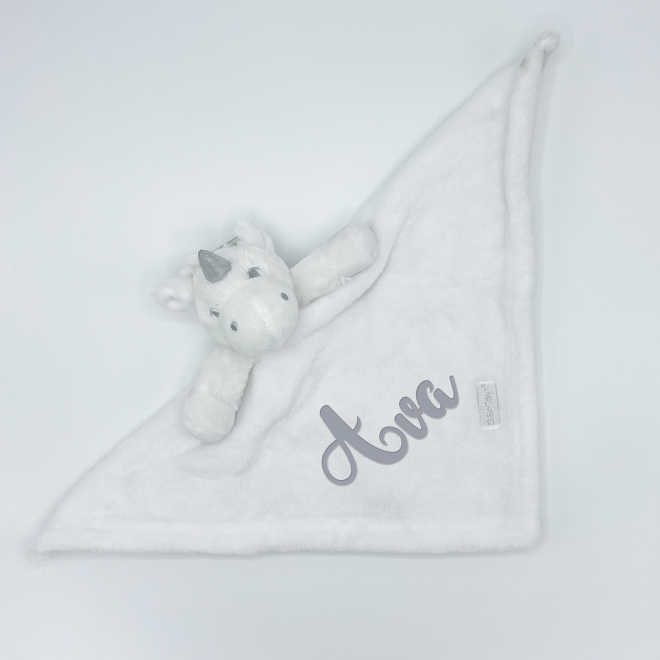 Baby Novelty Unicorn Comforter White