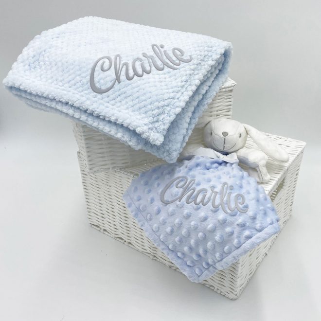 Personalised Blue Bunny Gift Set