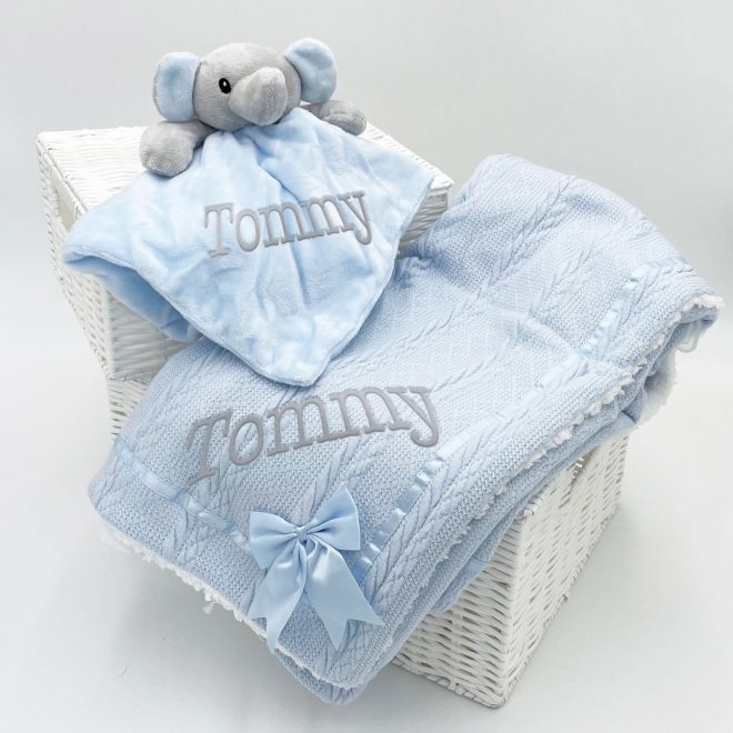 Personalised Elephant Gift Set - Blue