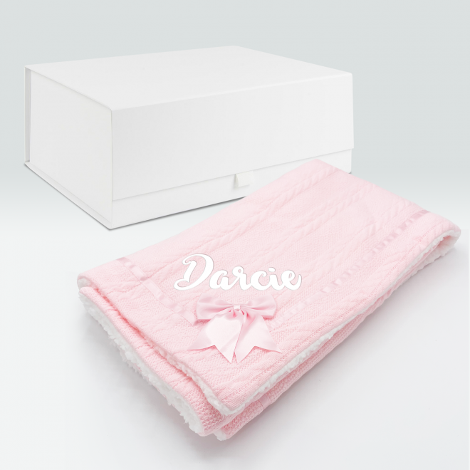 personalised baby pink elephant gift set