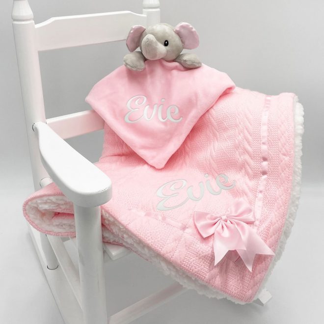 Personalised Elephant Gift Set - Pink