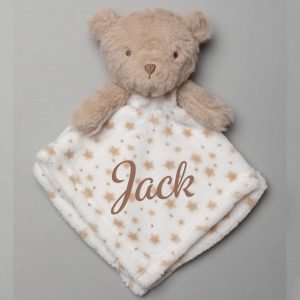 Personalised Unisex Baby Teddy Comforter & Blanket