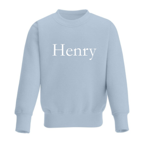 Personalised Baby Blue Boys Embroidered Sweater